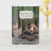 父の日の森のクマ カード (黄色い花)