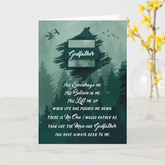 父の日の森の神の父のために カード (黄色い花)