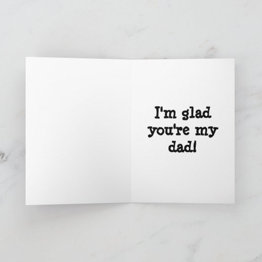 父の日の気球の挨拶 カード (内部)