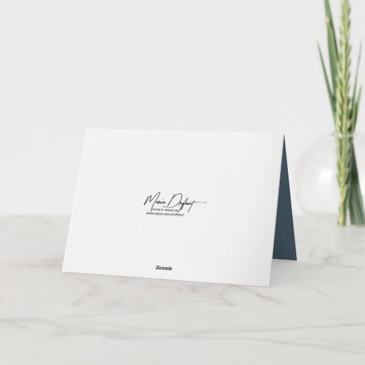 父の日の水の色の帆船が湖に カード (裏面)