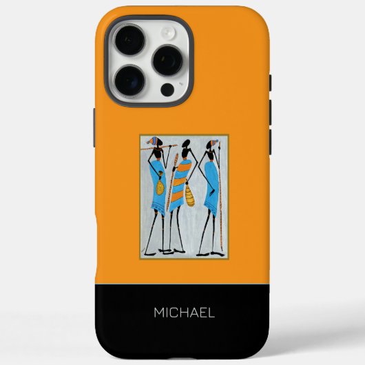 父の日の水の色、マサイ戦士 Case-Mate iPhoneケース (裏面)