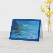 父の日の海の満喫グリーティングカード カード (黄色い花)