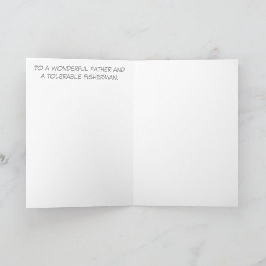 父の日の漁師 カード (内部)