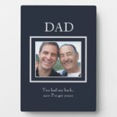 父の日の父と息子の写真 フォトプラーク (正面)