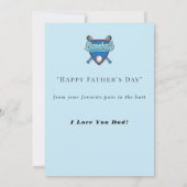 父の日の父と息子の遊野球 (裏面)