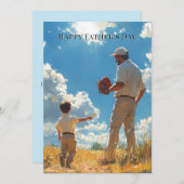 父の日の父と息子の遊野球 (正面/裏面)