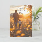 父の日の父と息子の野球夏 (スタンド正面)