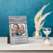 父の日の父と成長した息子の写真 フォトプラーク (側面)