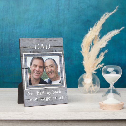 父の日の父と成長した息子の写真 フォトプラーク (側面)
