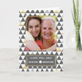 父の日の父のために。カスタム写真 カード (正面)