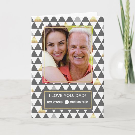 父の日の父のために。カスタム写真 カード (正面)
