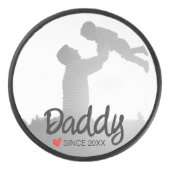 父の日の父の日の最初の幸せな父 アイスホッケーパック (正面)