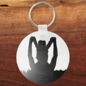 父の日の父の日の最初の幸せな父 キーホルダー (裏面)