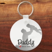 父の日の父の日の最初の幸せな父 キーホルダー (正面)