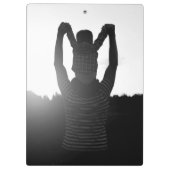 父の日の父の日の最初の幸せな父 クリップボード (裏面)