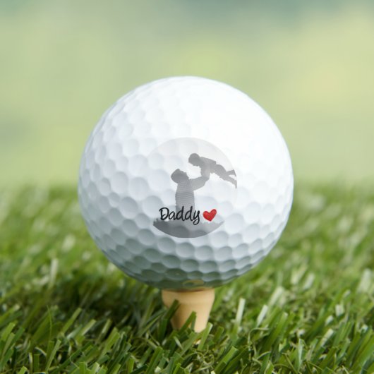 父の日の父の日の最初の幸せな父 ゴルフボール (インサイチュ 木)