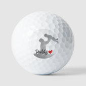 父の日の父の日の最初の幸せな父 ゴルフボール (正面)