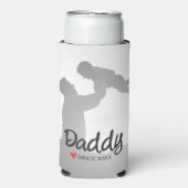 父の日の父の日の最初の幸せな父 スリム缶クーラー (Seltzer正面)