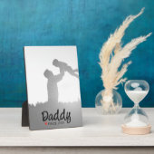 父の日の父の日の最初の幸せな父 フォトプラーク (側面)