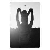 父の日の父の日の最初の幸せな父 ミニクリップボード (裏面)