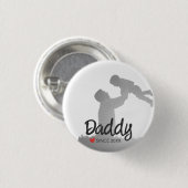 父の日の父の日の最初の幸せな父 缶バッジ (正面&裏面)