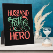 父の日の父の英雄 フォトプラーク (側面)