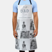 父の日の父最高のがフォトコラージュブルー エプロン