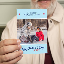 父の日の特別なスクリプト写真をパーソナライズ カード