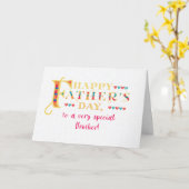 父の日の特別兄弟言葉アートカード カード (黄色い花)