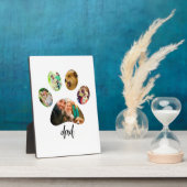 父の日の犬パパ | 5つの肉球プリント写真コラージュ フォトプラーク (側面)