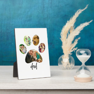 父の日の犬パパ   5つの肉球プリント写真コラージュ フォトプラーク