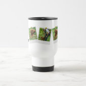 父の日の犬最高ののパパは常に写真コラージュ トラベルマグ (中央)