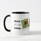 父の日の犬最高ののパパは常に写真コラージュ マグカップ (左)