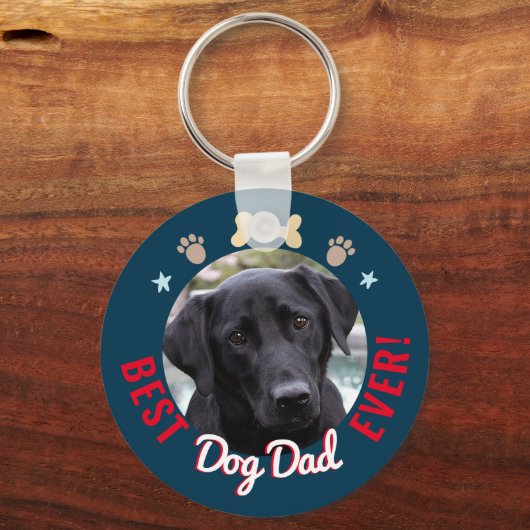 父の日の犬最高ののパパ キーホルダー (正面)