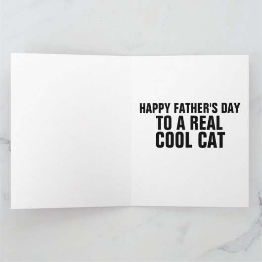 父の日の猫のグリーティングカード カード (内部)