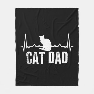 父の日の猫パパ |猫レトロ製品 フリースブランケット