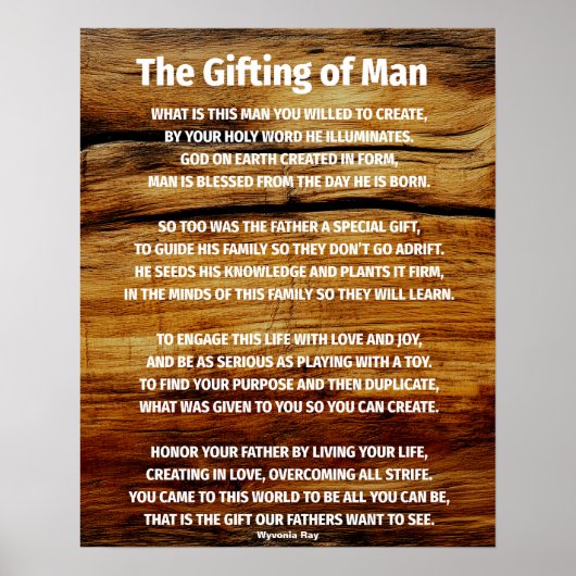 父の日の献上品 – 人の贈り物 ポスター (正面)