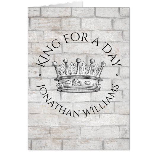 父の日の王冠のグリーティングカード (正面)