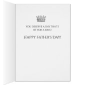 父の日の王冠のグリーティングカード (内側 (右))