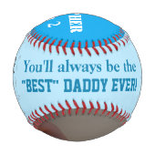 父の日の男の子ツインズブルー写真野球 野球ボール (正面)