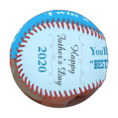 父の日の男の子ツインズブルー写真野球 野球ボール (正面左)