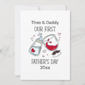 父の日の男の赤ちゃんおもしろい応援 シーズンカード (正面)