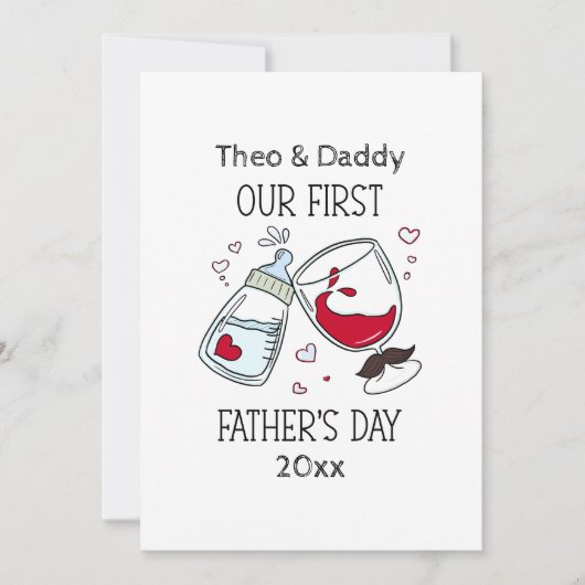 父の日の男の赤ちゃんおもしろい応援 シーズンカード (正面)