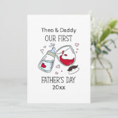 父の日の男の赤ちゃんおもしろい応援 シーズンカード (スタンド正面)