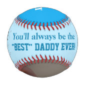 父の日の男の赤ちゃん青写真野球 野球ボール (正面)