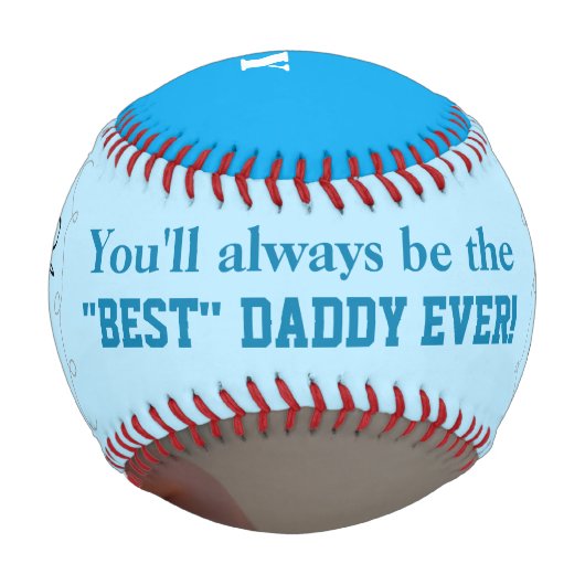 父の日の男の赤ちゃん青写真野球 野球ボール (正面)