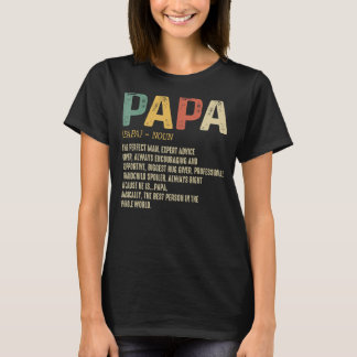 父の日の男性へパパパパ定義おじいちゃん Tシャツ