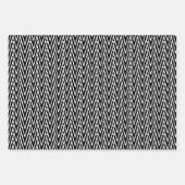 父の日の白黒コーディネート幾何学的 ラッピングペーパーシート (正面3)