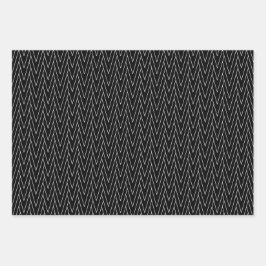 父の日の白黒コーディネート幾何学的 ラッピングペーパーシート