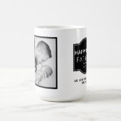 父の日の白黒写真 コーヒーマグカップ (中央)